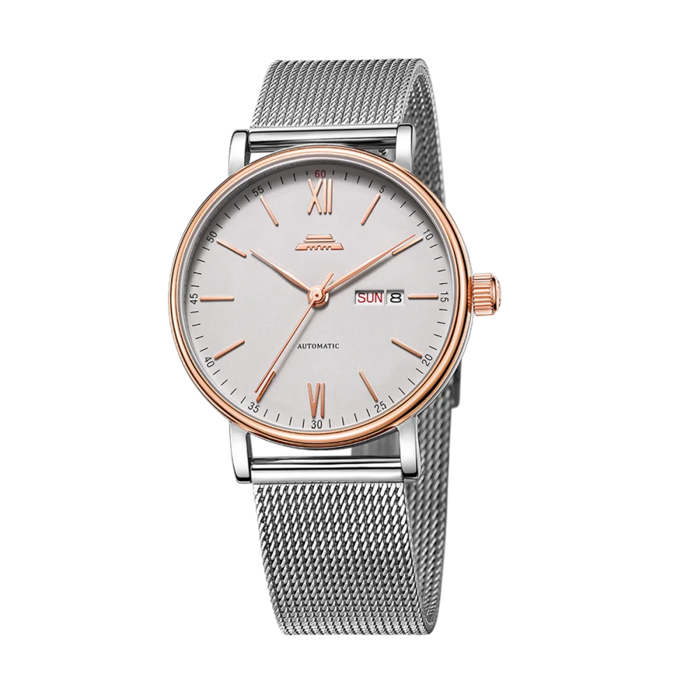 Beijing Watch Classic Series Date and Day 40mm Man Stainless Steel Watch Mechanical Automatic Skeleton Watch Business Minimalist