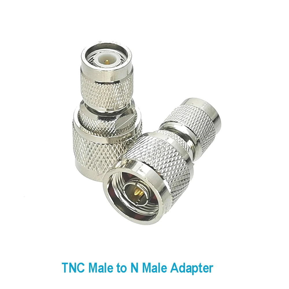 Imagem -02 - Tnc Macho para n Macho Conector Reto para Antena Wifi Antena de Rádio Adaptador Coaxial rf Atacado 50 Pcs por Lote N-k to Tnc-j