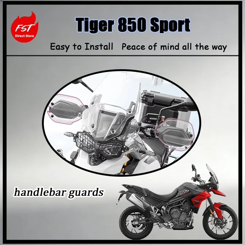 

For Tiger 850 Sport 21+ Off-Road Handguards with Tall Windshield Reinforced Edges Hand Guards for Enhanced Protection