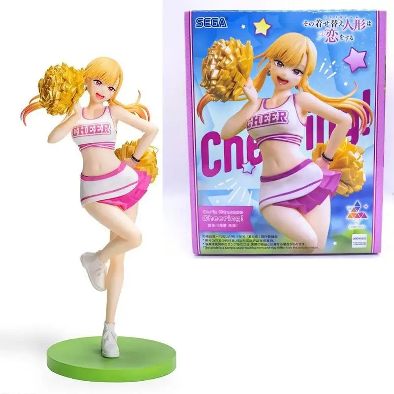 In Stock Genuine Sega Luminasta My Dress-Up Darling Marin Kitagawa Cheering Pom-Pom Cheerleader Prize Figure Christmas Gift Toy