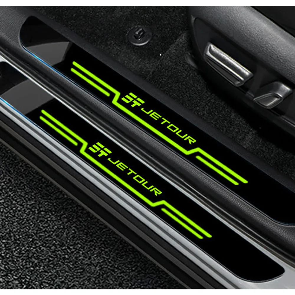 For JETOUR G700 2025-2026 Glow In Dark Entry Step Door Sill Scuff Plate Anti-Scratch Protector Sticker Custom Auto Accessories