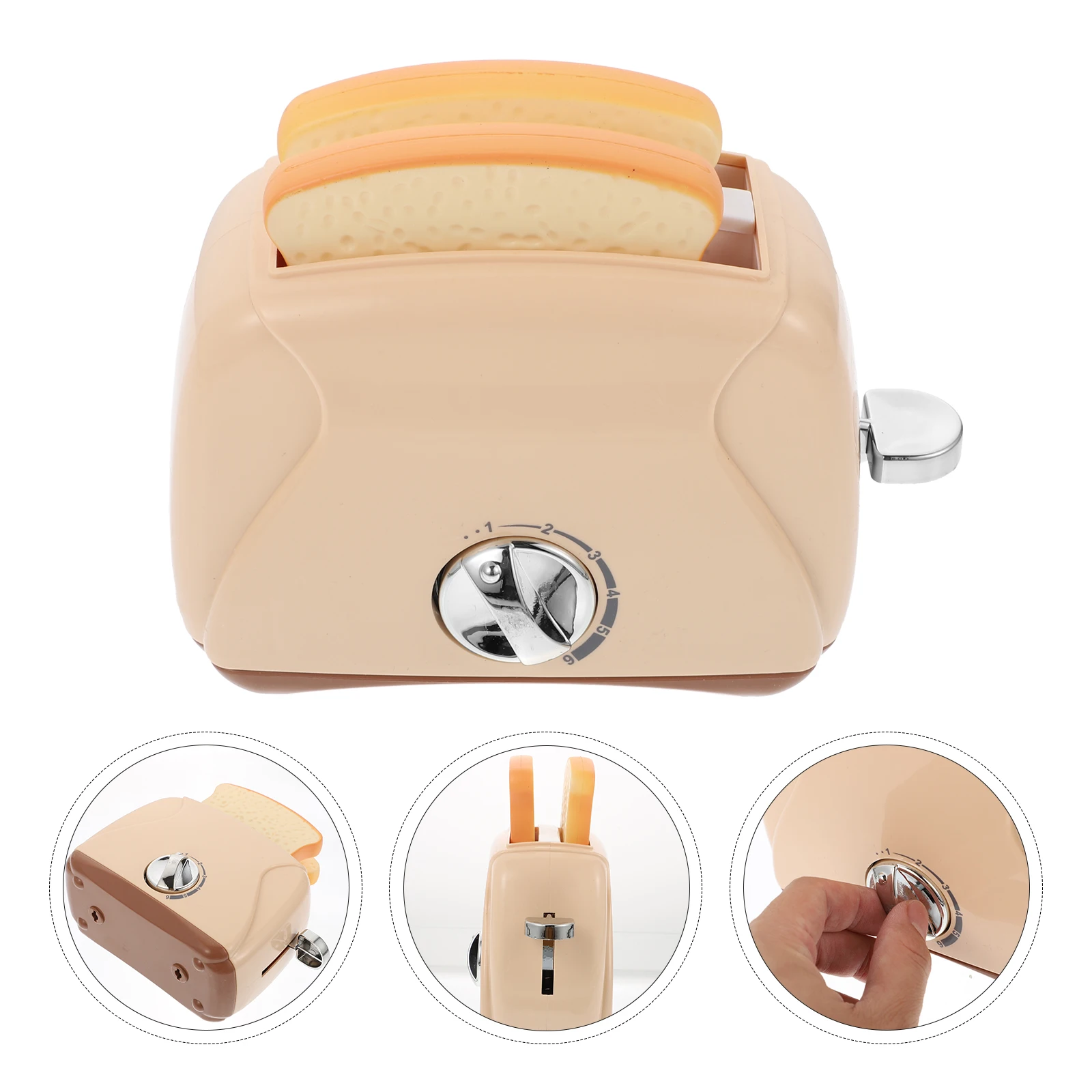 1pc ミニレトロトースターパンマシン装飾シミュレーションおもちゃミニチュアキッチンオーブンプレイ用品模擬家具プラスチック