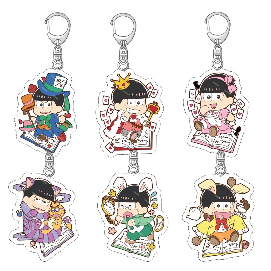 

Anime Mr. Osomatsu 6cm Acrylic Keychain Juushimatsu Matsuno Osomatsu Matsuno Backpack Pendants Accessories Decor Gifts