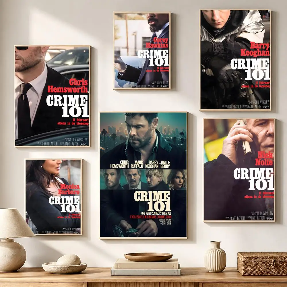 Movie C-Crime 101 Poster High-definition waterproof stickers, suitable for home décor, gifts, and holiday decorations