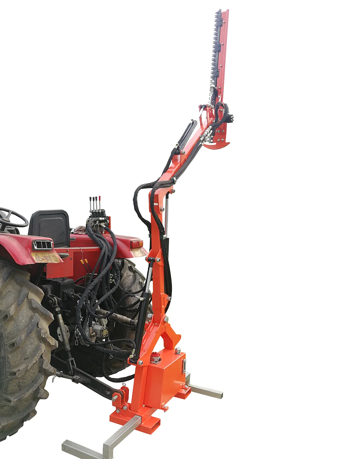 Retractable Arm to Adjust Height for Weeding and Use the Lawn Mower with a Tractor