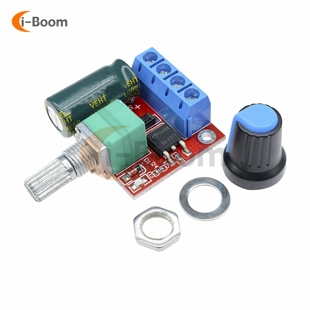 12V 5A 90W LED PWM DC Motor Speed Controller Module DC-DC 4.5V-35V Adjustable Speed Regulator Control Governor Switch 24V 20Khz