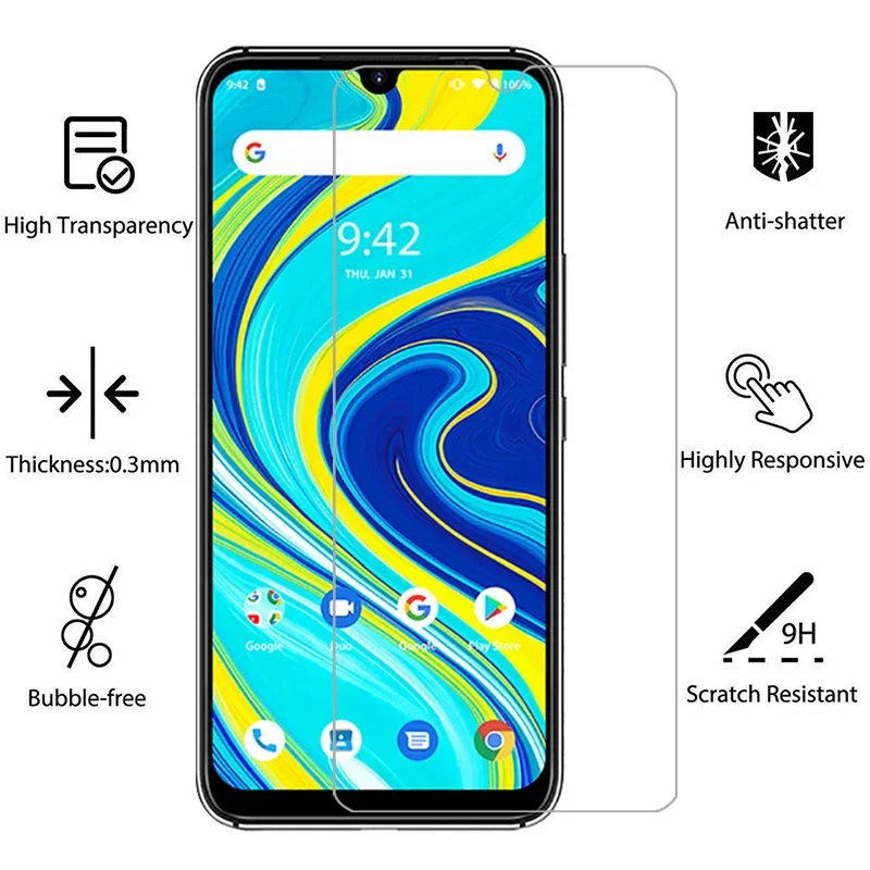 tempered glass screen protector for umidigi a7 pro case cover on umi digi a 7 7a a7pro 7apro 6.3 protective phone coque bag 360