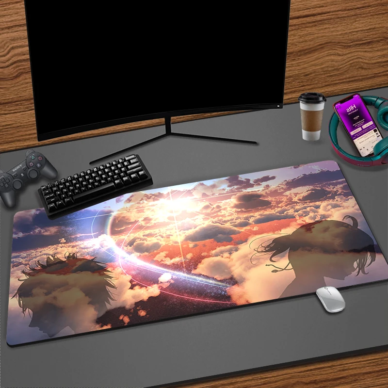 

Anime Your Name Mouse Pad XXL Rubber Large Mousepad Gamer Non-Slip Desk Mat Computer Laptop Pads Keyboard Mats коврики для мыши