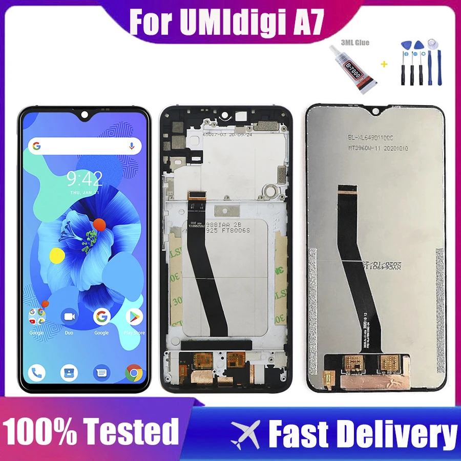 

100% New Tetsted 6.49 Inch Touch Screen+720x1080 LCD Display For UMIdigi A7 Replacement Parts + Disassemble Tool