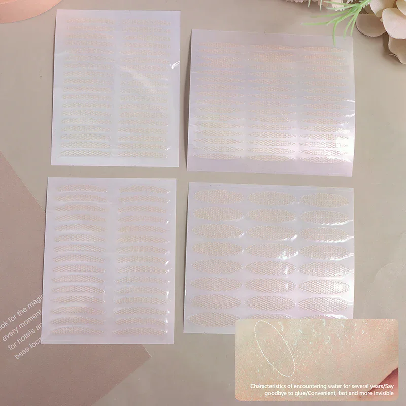 Pegatina Invisible para párpados, tiras para levantar los ojos de encaje, cinta para pestañas, cintas para párpados dobles, pegatinas adhesivas, cintas para los ojos, herramientas, accesorios de maquillaje