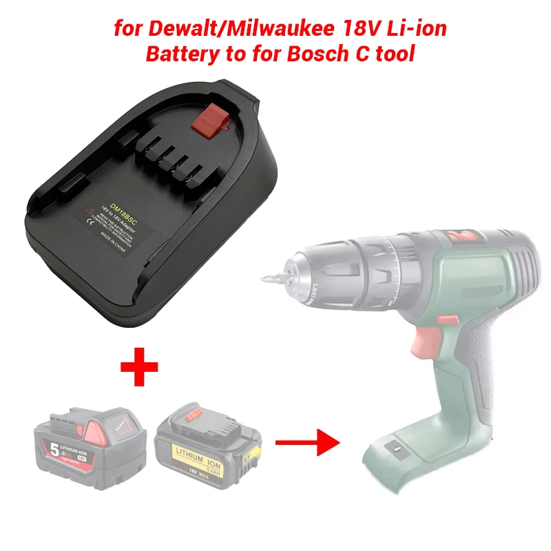 DM18BSC Adapter Converter Use For Dewalt For Milwaukee Li-ion Battery on Home Lithium Electrical Power Tool Replace All 18V 20V