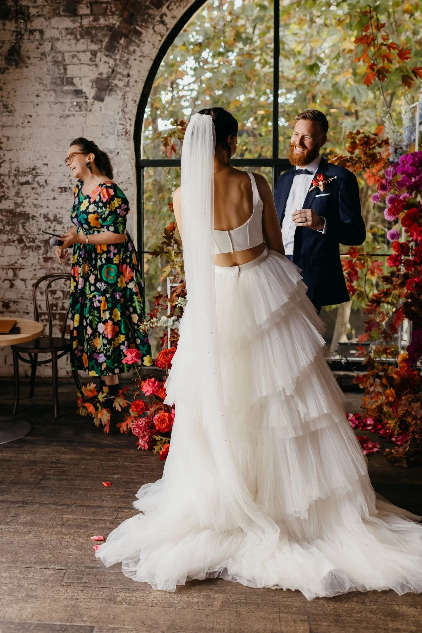 Two Pieces A Line Wedding Dress Spaghetti Corset Top ,Layers Tulle Skirts Bridal Gowns Chic   DW972