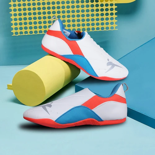 Imagen 2 del producto Zapatos de entrenador de Taekwondo para hombres y mujeres adultos, calzado de fondo de goma suave, más grueso, transpirable, para artes marciales