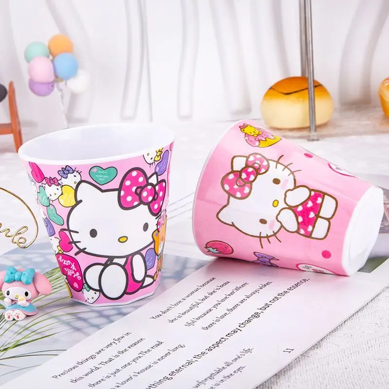 Kawaii Hello Kitty Negen Hoekige Cup Anime Kuromi Melody Schattige Kinderen Melk Cup Ins Wind Val Preventie Anti Brandwonden Water Cup