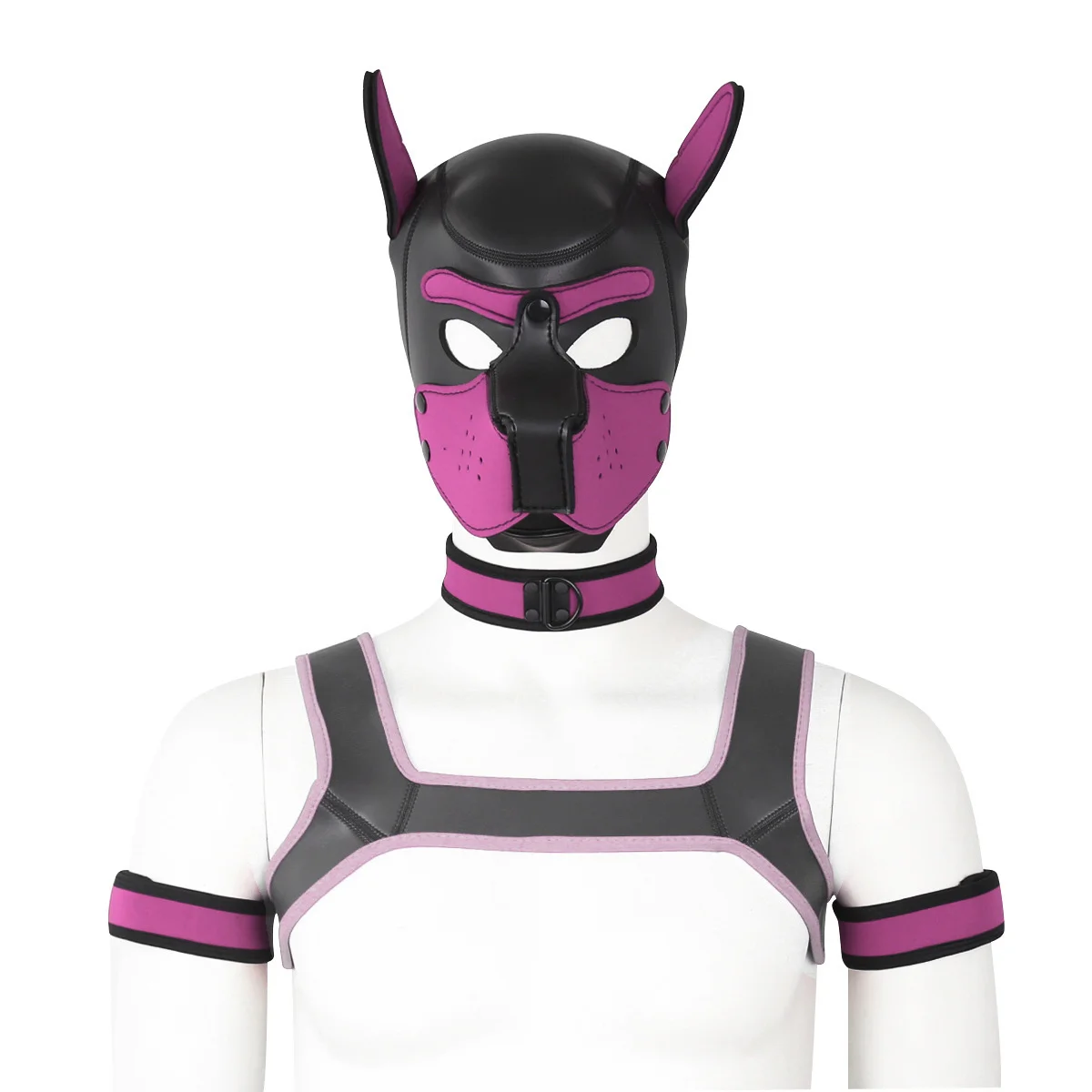 BDSM XXOO PU New Large Dog Headgear Full Face Fetish Puppy Cosplay Mask Hood for Men Women Halloween Play Party Sexy Costumes