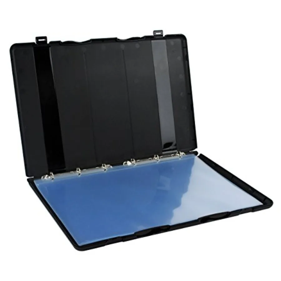 

Large Binder with Pages 11 x 17 - Black - Fully Enclosed Case Binder