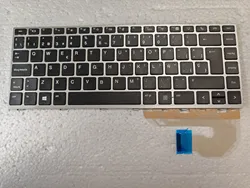Spanish Keyboard For HP EliteBook 840 G5 840 G6 846 G5 745 G5 G6 ZBook 14u G5 G6 non-backlit silver frame