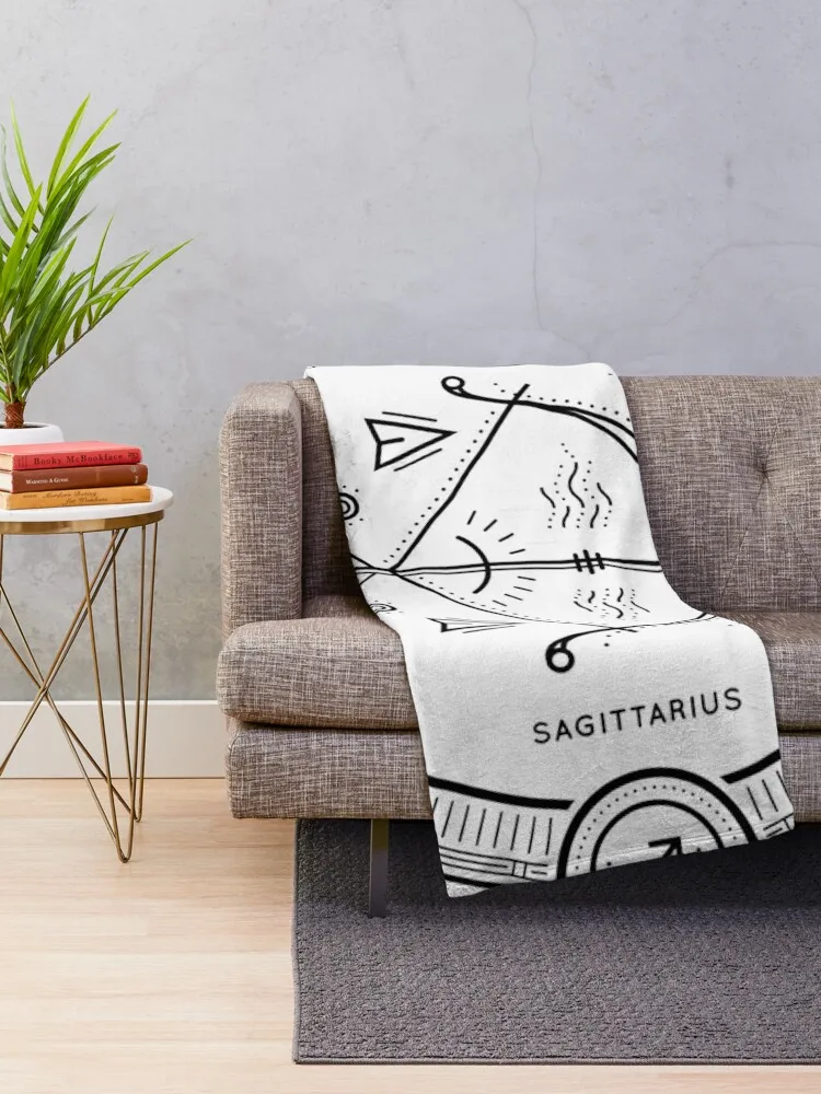 Sagittarius sacred geometry Throw Blanket Thin Wadding Blanket Sofa Blankets