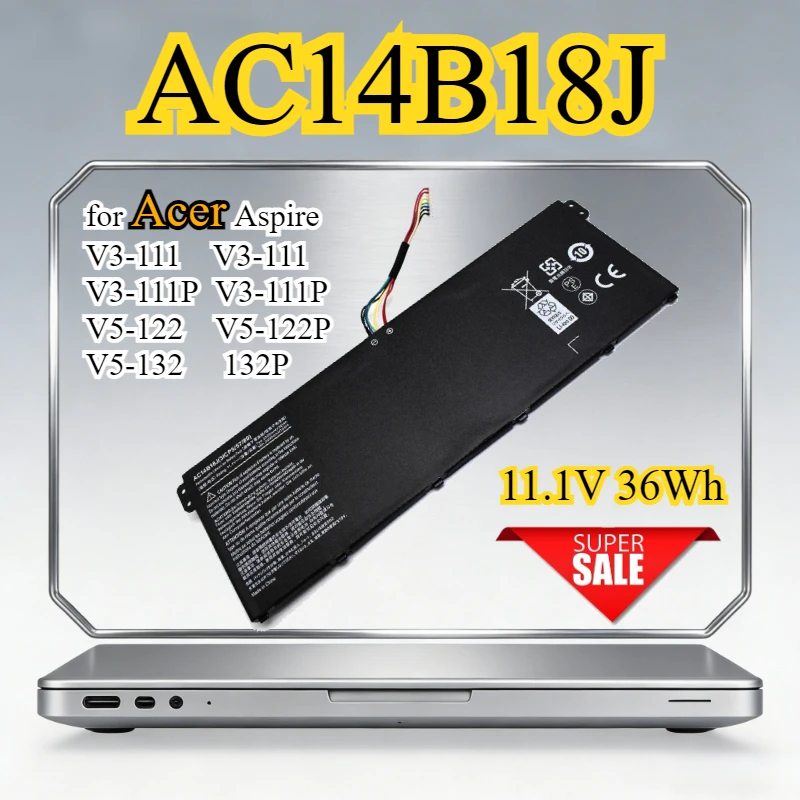 AC14B18J Laptop Bat…