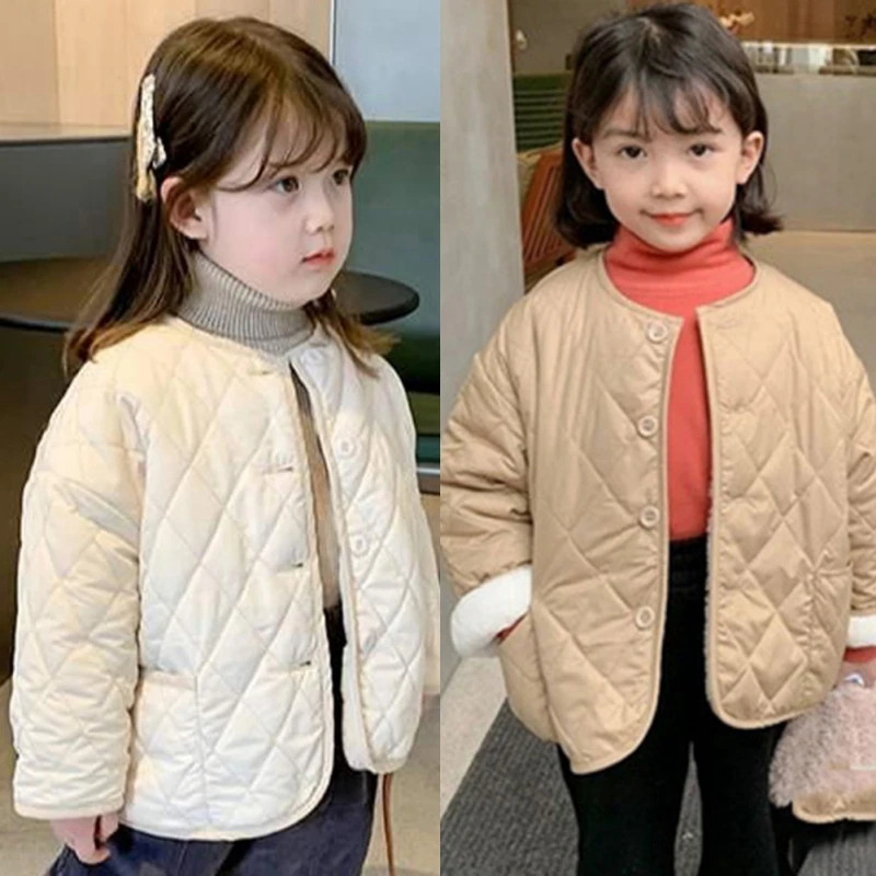 Winter New Girl\'S Coat Children\'S Foreign Style Korean Version Baby Autumn And Winter Net Red Everything Plus Fleece Jacket