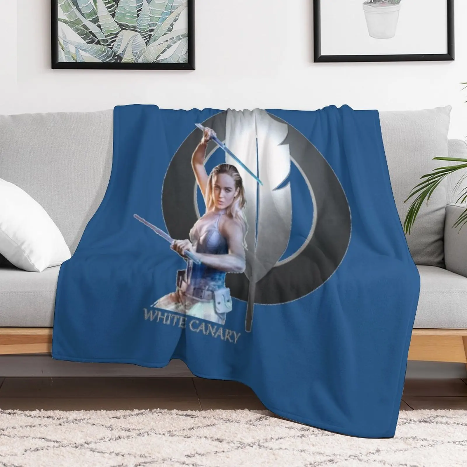 White Canary Throw Blanket