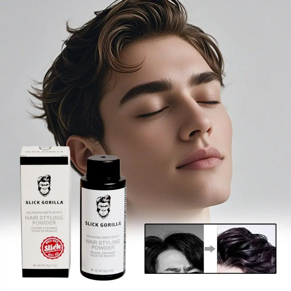 

SLCK GORILLA Men's Styling Powder Natural Matte Finish Boosts Volume At Roots Lightweight No For Fine Thin Hair Styling Product