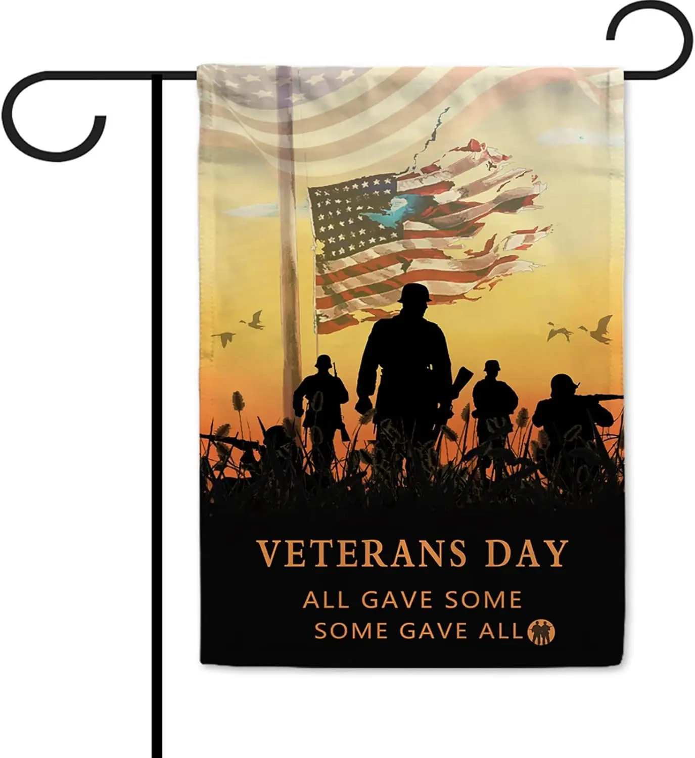 Memorial Day Patriotic USA Garden Flag Thank You Military Service Remember and Honor Our Heros Vaterans Day Decor Banner All Gav