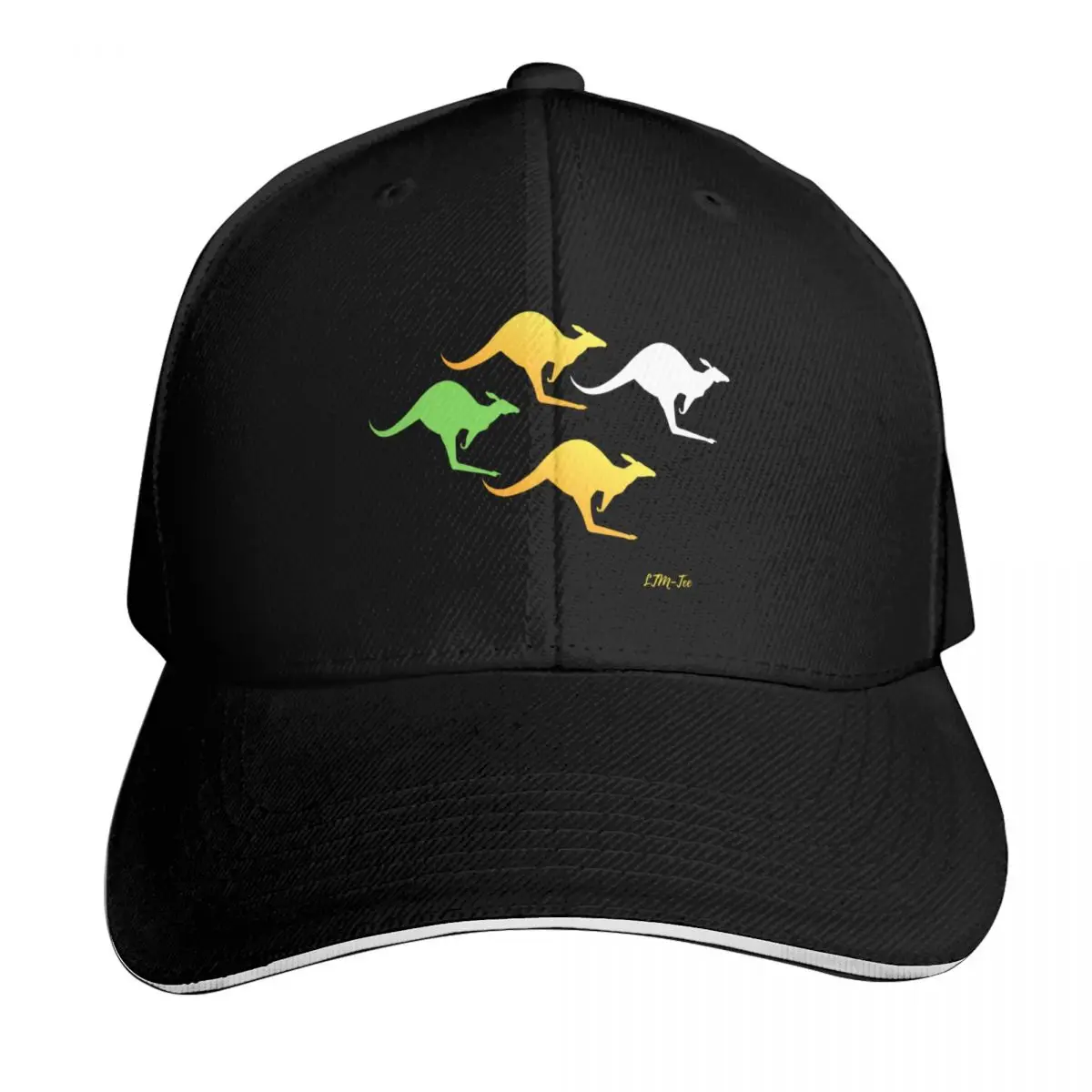 Kangaroos In Motion - Autralia Symbol Baseball Cap Vintage Retro Embroidered Lightweight Packable Gift for Him Her