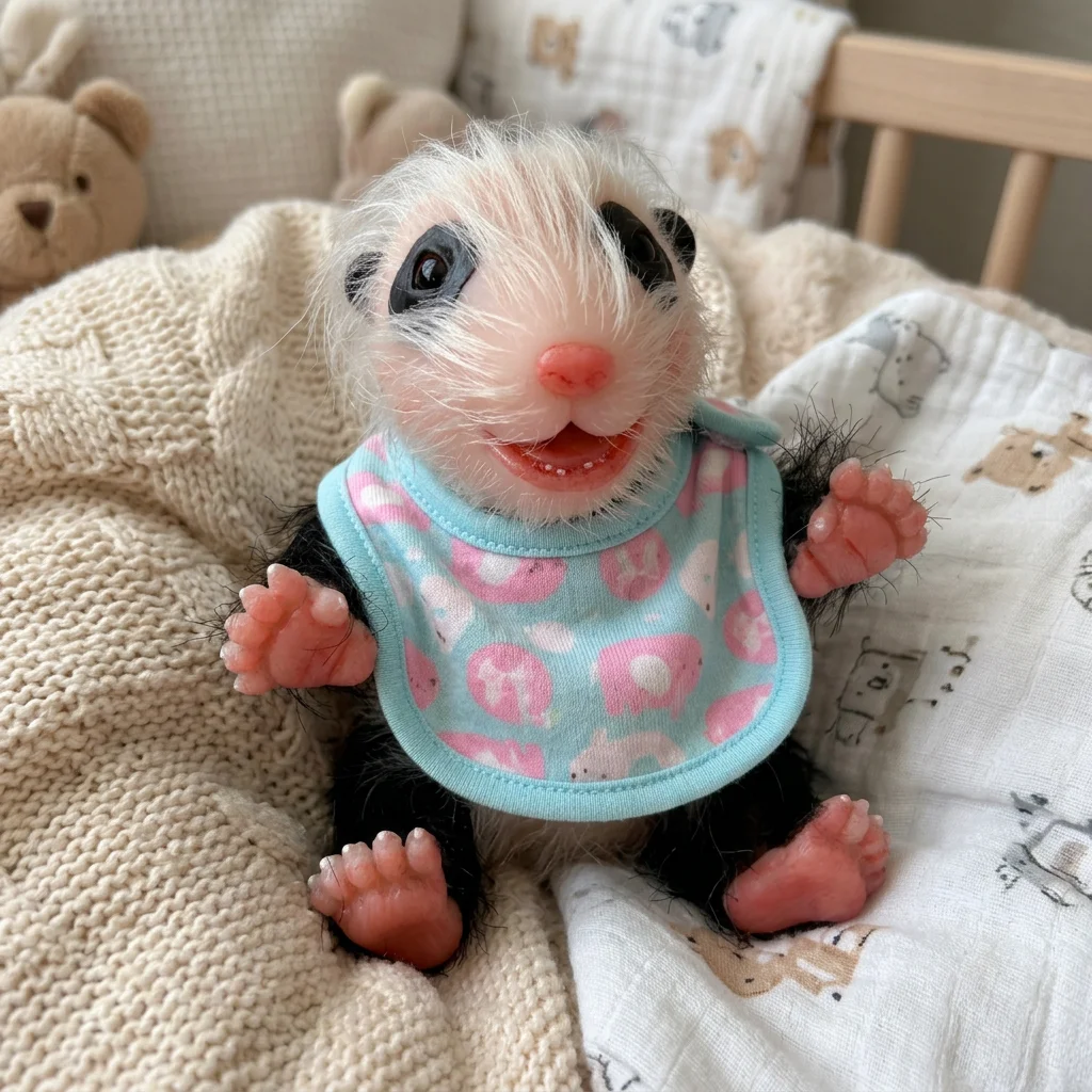 6 Inch Full Body Solid Silicone Animal Panda Palm Size Hand Painted 3D Skin Texture Lifelike Soft Touch Bebe Handcrafted
