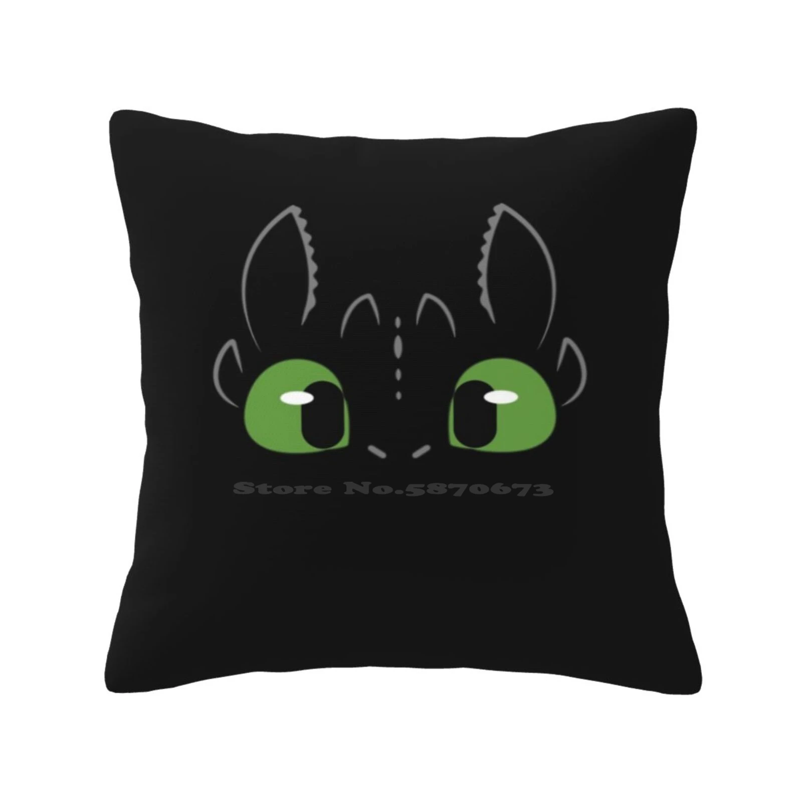 Cute Fury Home Sofa Car Cushion Cover Pillowcase Night Fury Cute Fury Httyd Dark Film Movie Driving