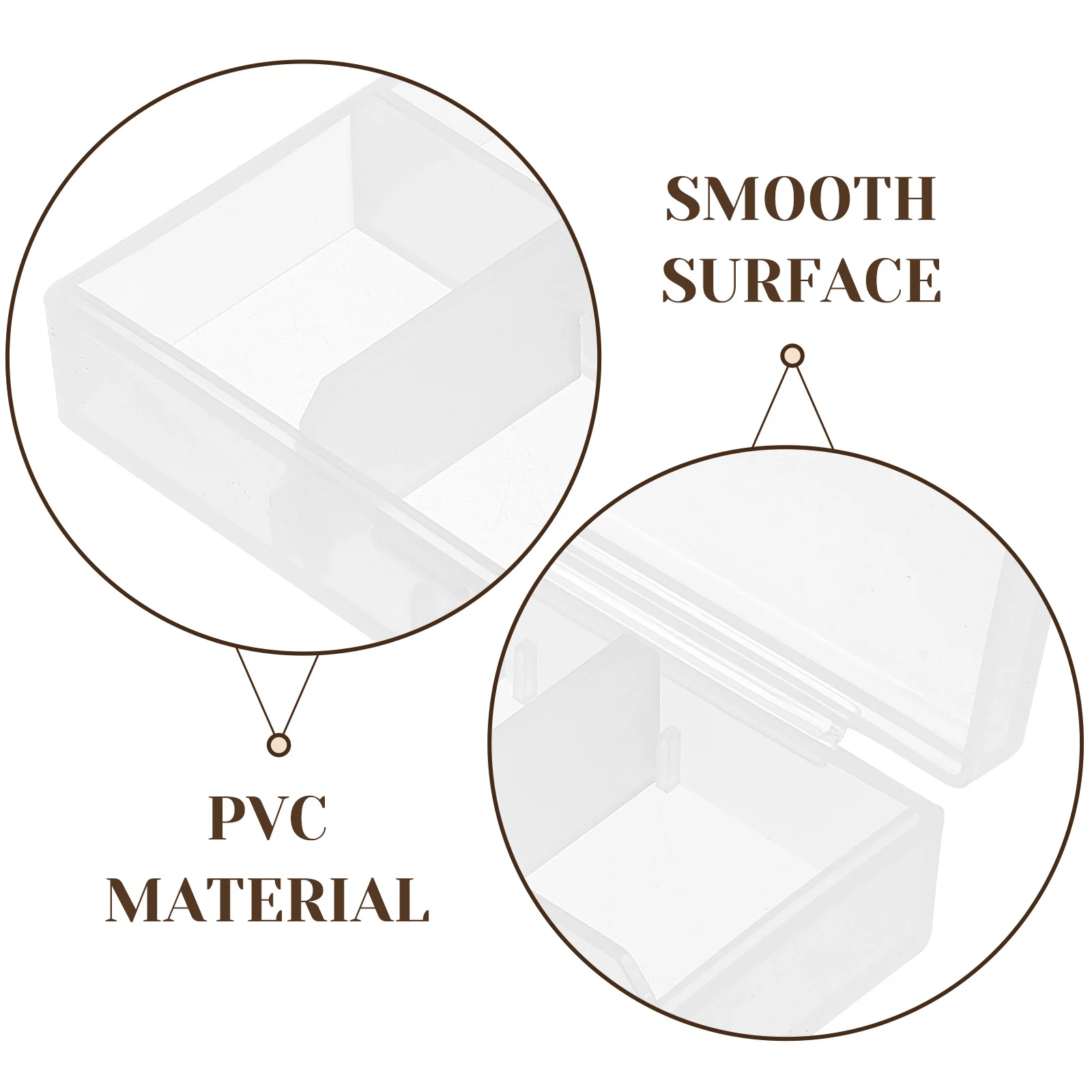 

2Pcs Photo Organizer Transparent Storage Box Plastic Container Small Parts Holder Multi Purpose Photo Storage Box Cards Jewelry