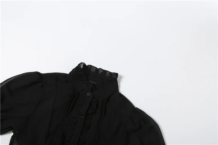 Nibber Chic T-Shirt für Damen, einreihig, durchsichtig, Falten, Puffärmel, Liniendekoration, süße Sommermode, tägliche Streetwear – Detail 10