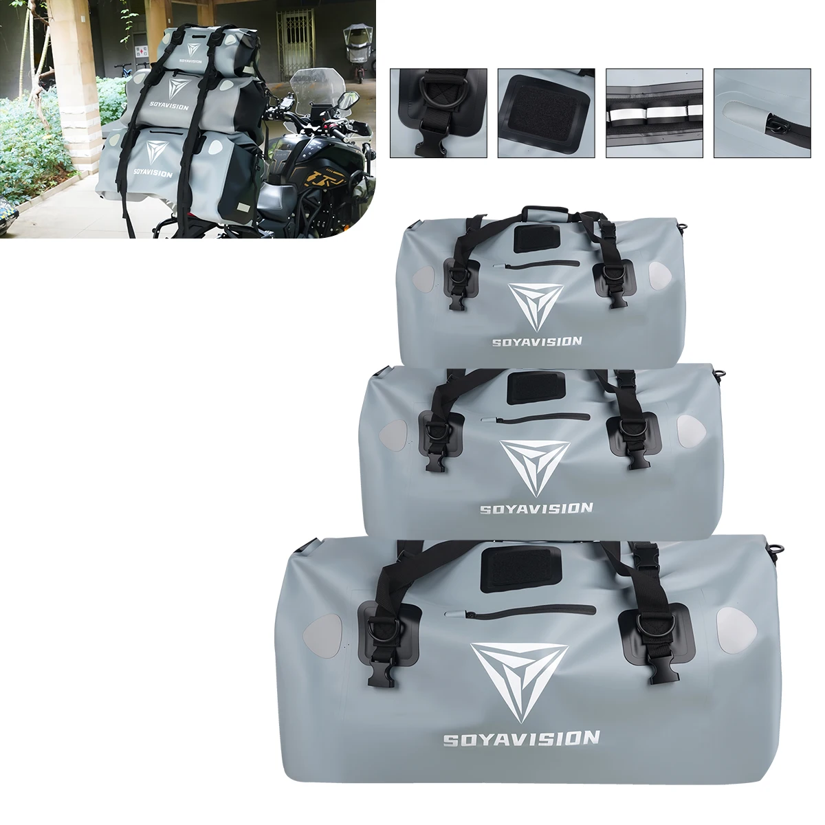 

New Universal Motorcycle Waterproof Tail Bags Helmet Durable Rear Moto Seat Bag High Capacity Riding Motocross Outdoor Bag