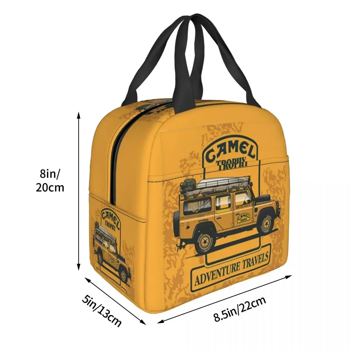 Camel Trophy Insulated Lunch Bags Resuable Picnic Bags Thermal Cooler Lunch Box Lunch Tote for Woman Work Children School