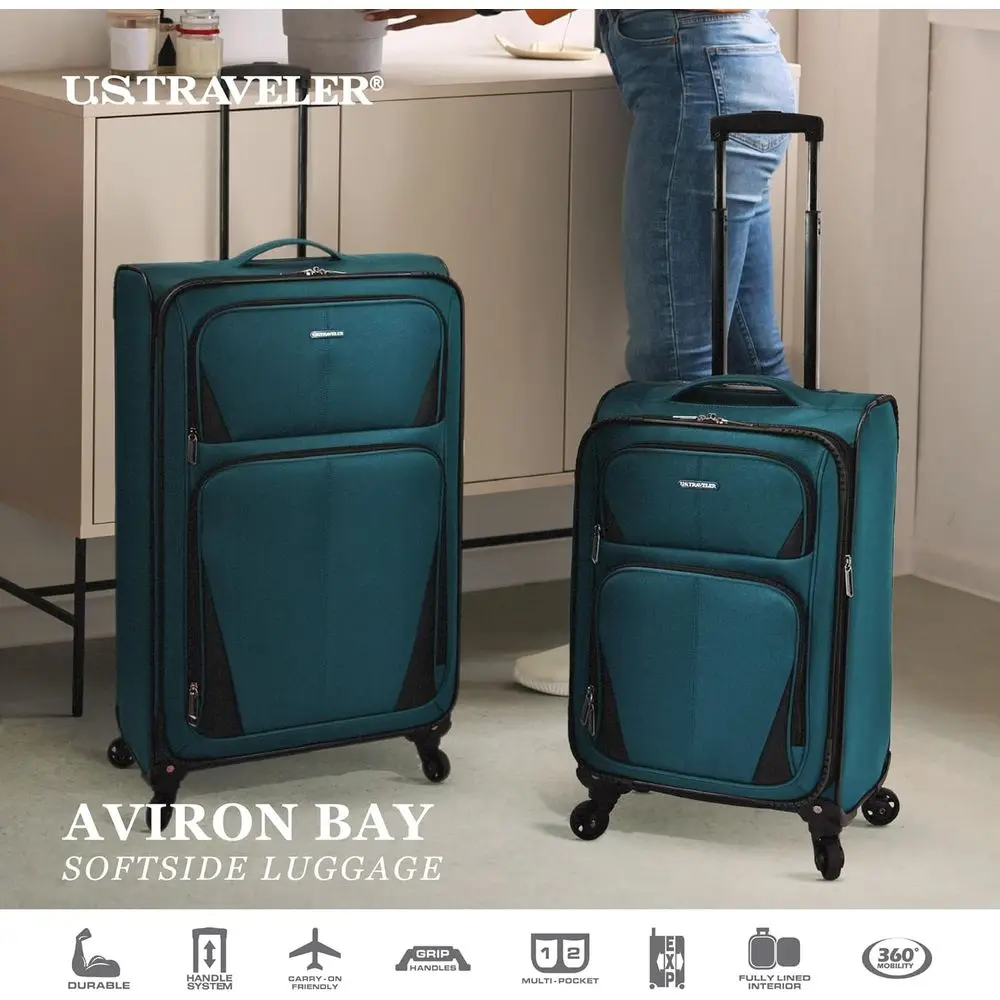 Paarse Aviron Bay 3-delige uitbreidbare spinnerbagageset