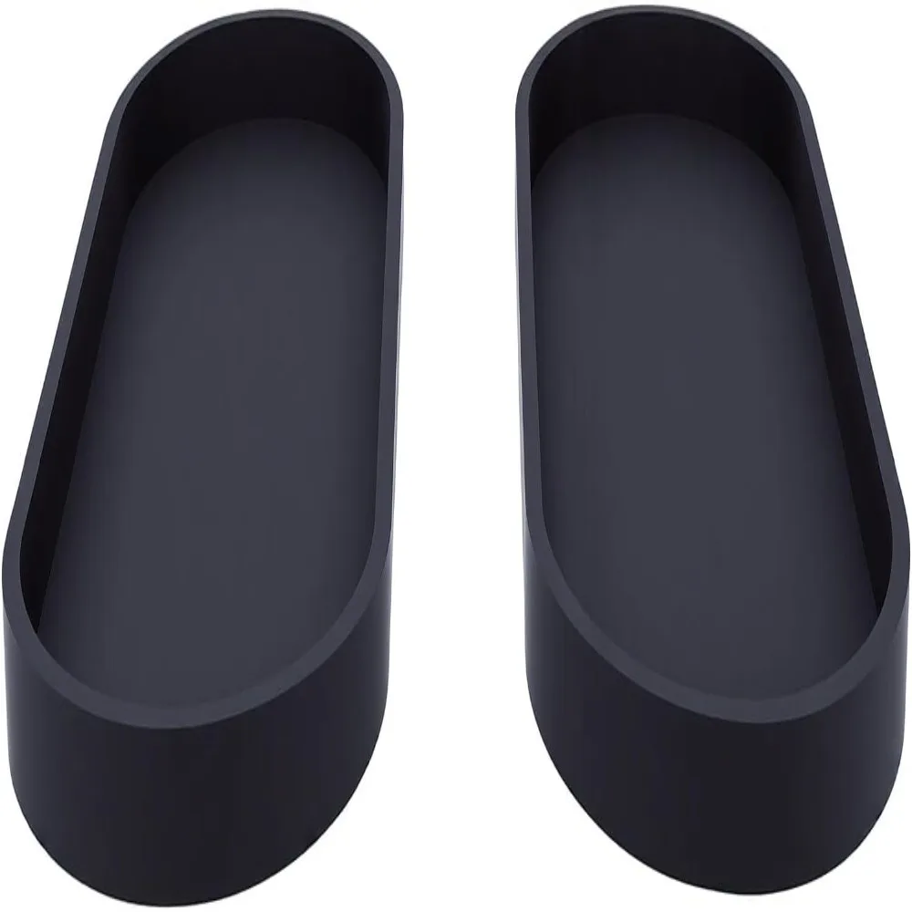 2Pcs Easy To Clean Silicone Storage Tray Soft Oval Organizer Tray Smooth Flexible Desktop Holding Tray Sundry Storage