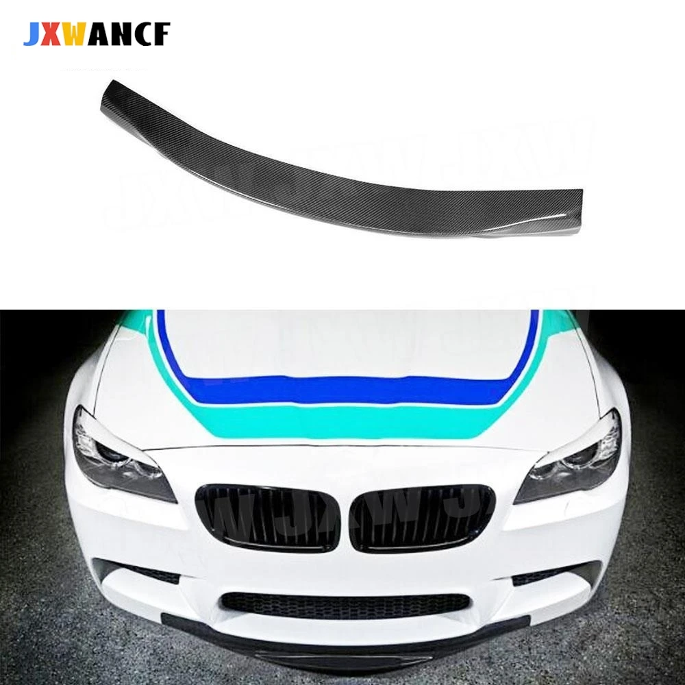 

JXWANCF Carbon Fiber FRP Front Bumper Lip Chin Spoiler Splitters Apron Head Bumper Guard For BMW 5 Series F10 M5 2012-2016