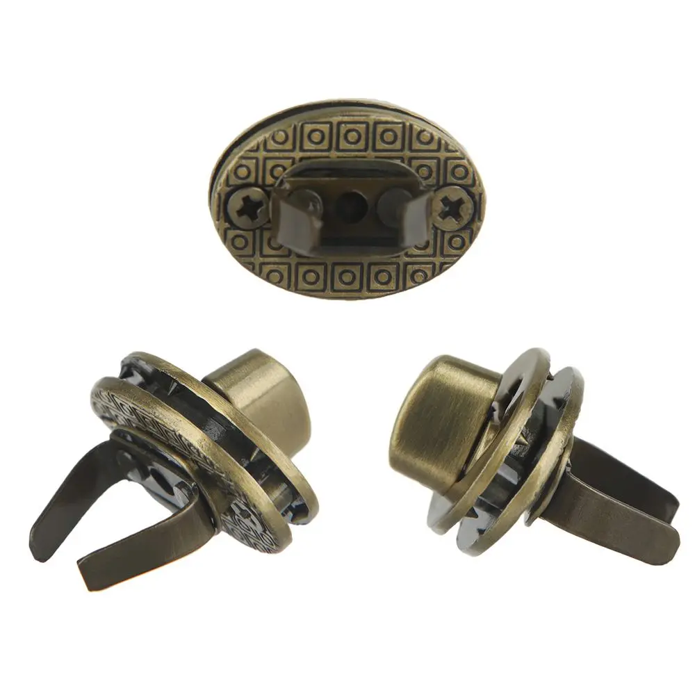 Practical Bag Accessories Handbag Oval Turn Lock Clasp DIY Hardware