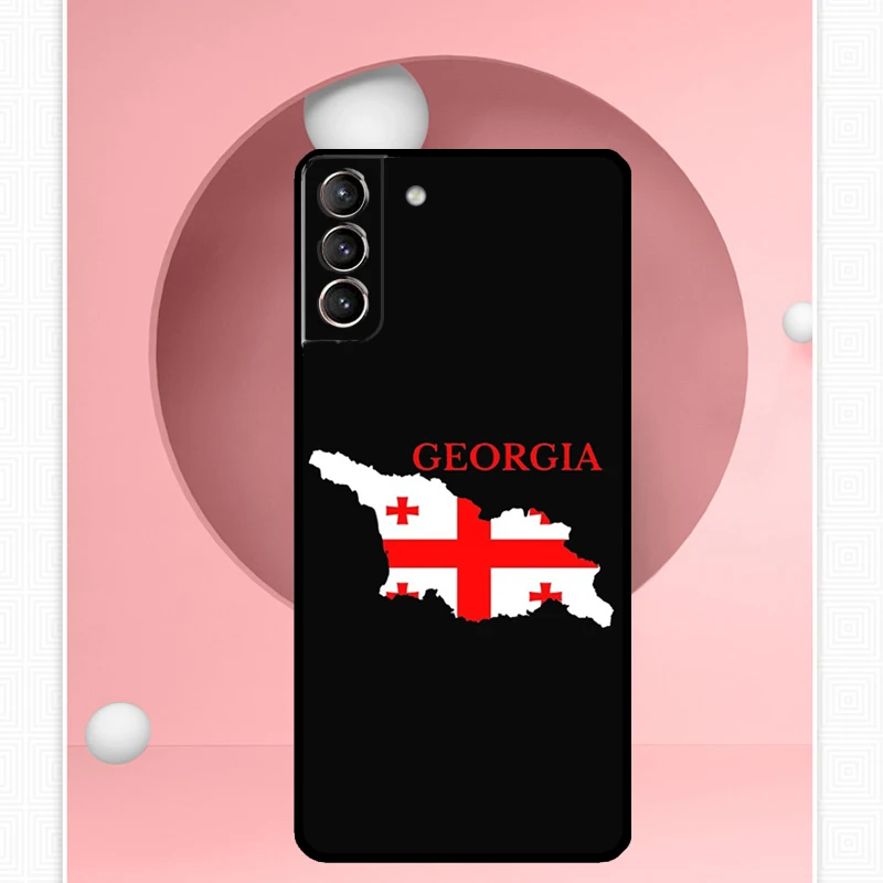 Georgia Grunge Flag Case For Samsung Galaxy S24 Ultra S22 Plus S20 S21 FE S8 S9 S10 Note 10 20 S23 Ultra Cover