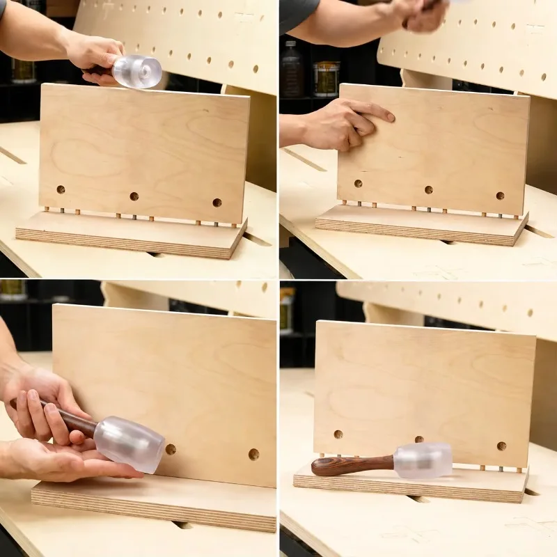 Professional Polycarbonate Hammer Durable Craftsmanship Hammer with Solid Wood Handle Wood Handle Mallet Installation Hand Tool