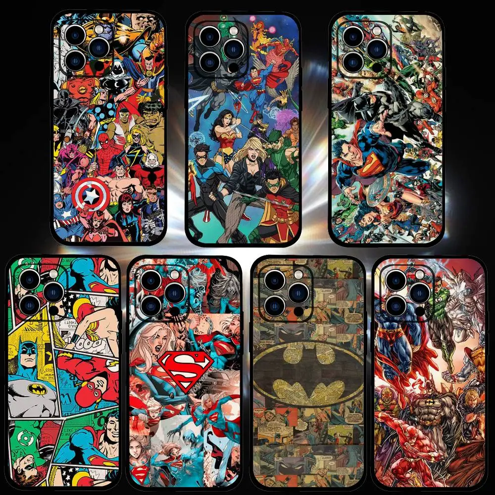 DC Comics Superhéroe Apple IPhone11 12 13 14 15 16 17 Pro Max Iphone17 Pro Max 17Pro 17 Air Funda Dura De Silicona Capa