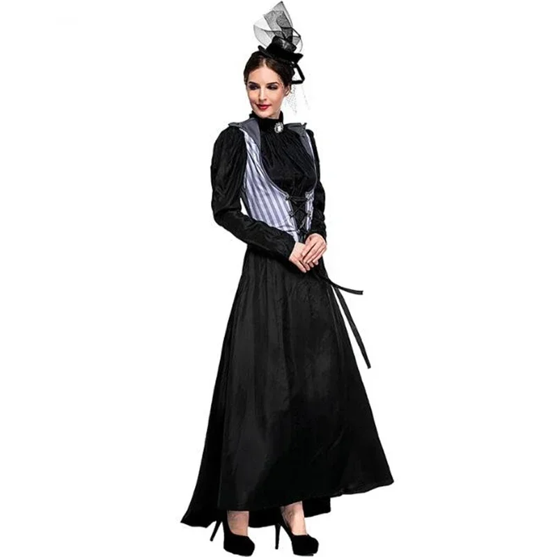 Disfraz de lujo para mujer, disfraz de asesino de graduación, ropa de Cosplay elegante para Halloween