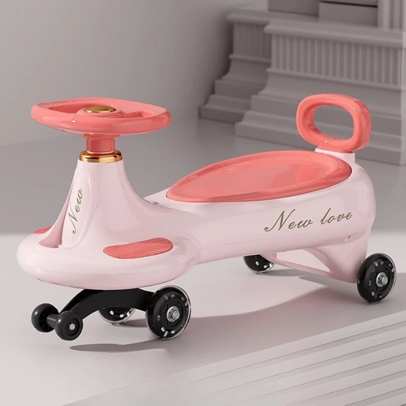 ‌ طفل تذبذب سيارة 1-3Y مكافحة تلميح سكوتر مقعد واسع للغاية يحمل 220 رطل عجلات توهج صامتة التعلم المبكر التوازن المدرب الوالدين