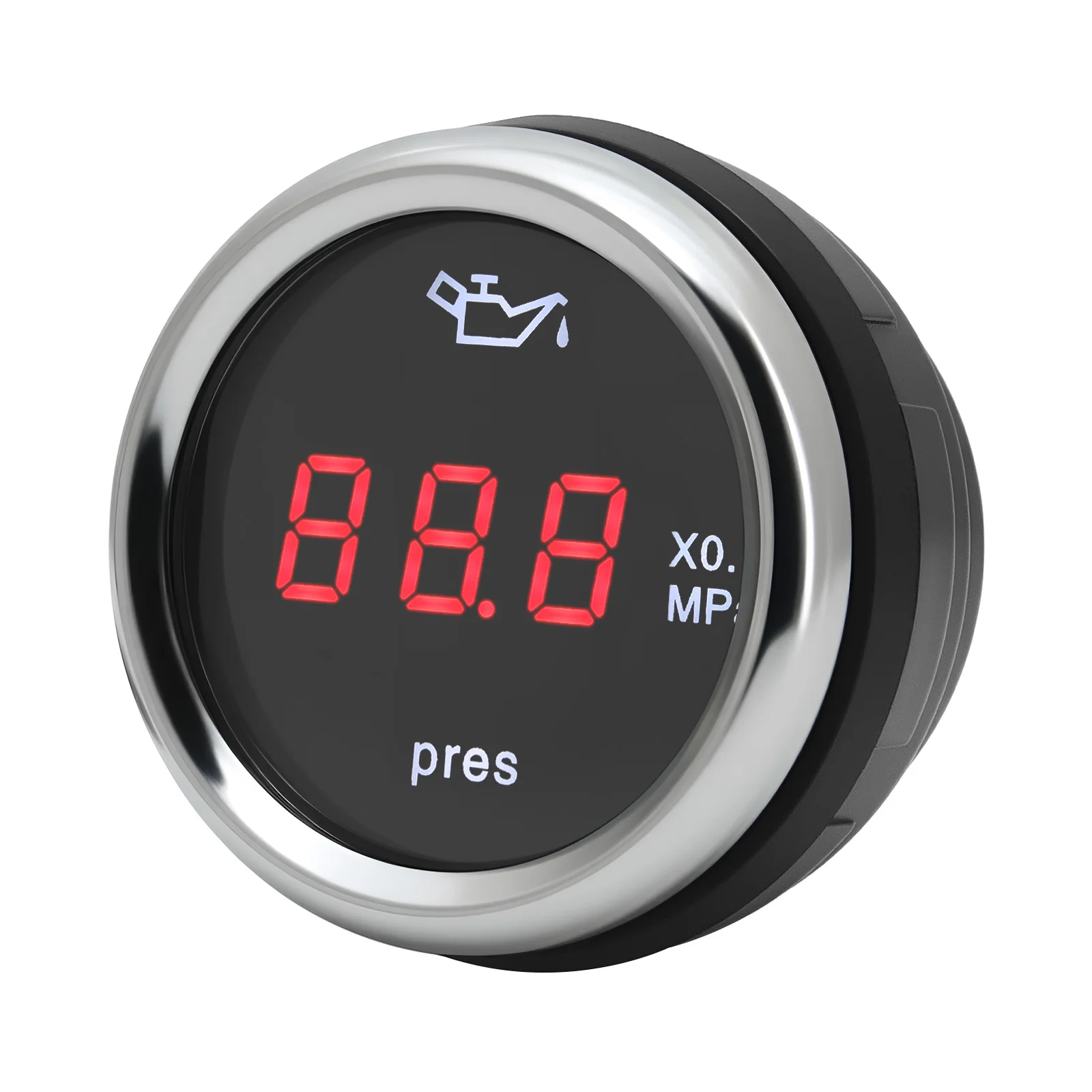 2 Zoll 52mm Digitales Öldruckmessgerät 0-1,0MPA mit Alarm 12V-24V Universal mit Öldrucksensor 1/8NPT für Auto, Motorrad, LKW – Detail 1