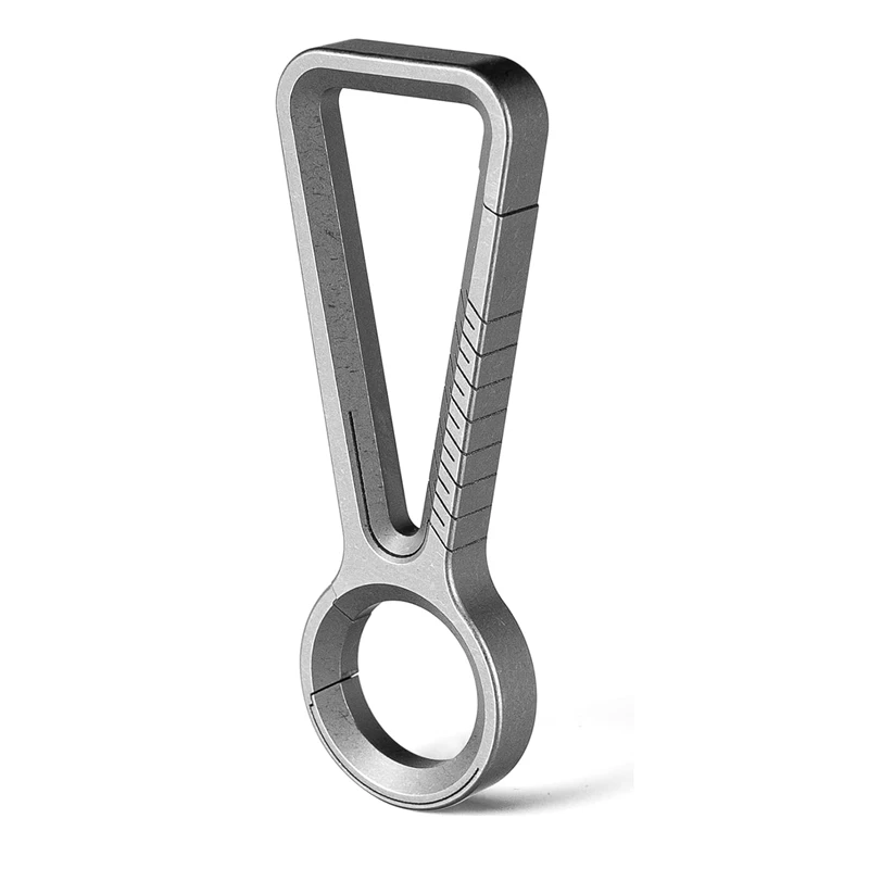 

Titanium Carabiner Keychain Clip Keychain Clip Double-End Quick Release Hook,Key Holder With Titanium Key Ring