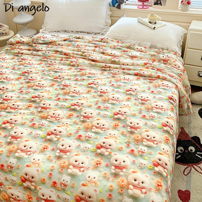 1 قطعة لحاف الصيف 5D الرقمية سوبر مجسمة فول الصويا مكيف الهواء البارد لحاف البطانيات اللحف المفرش غطاء السرير ورقة # /ل