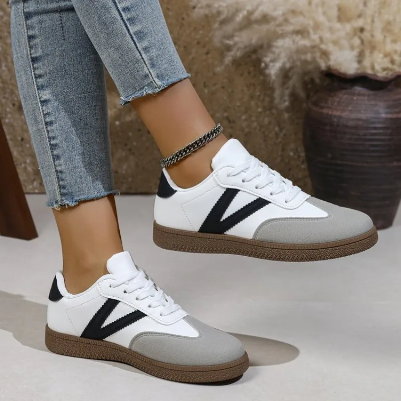 Shoes Woman 2026 Trend Casual Sneakers Comfortable Lace Up Flats Tennis Shoe Breathable Walking Jogging Shoes view 4