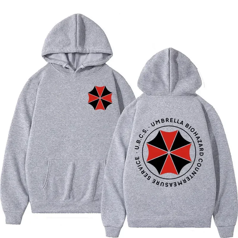 Umbrella Hoodie Biohazard UBCS Resident Evil Horror Survival Streetwear Ästhetischer schwarzer Oversize-Freizeit-Sport-Sweatshirt – Detail 4