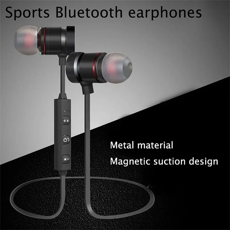 Headphone Bluetooth nirkabel, Earphone Neckband Earphone In Ear Monitor dengan Mic baterai panjang Headset olahraga kualitas tinggi