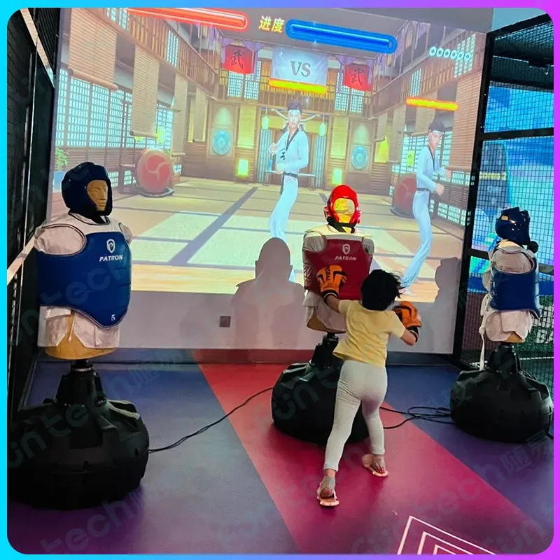 Dynamic Punching Dummy Boxing Machine Mall Tide Play Venting Digital Sports Equipment for Scenic Spot Party Hall